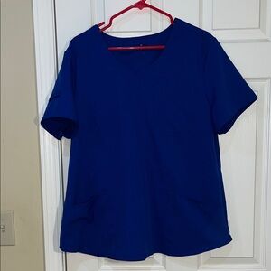 Women's navy blue scrub top